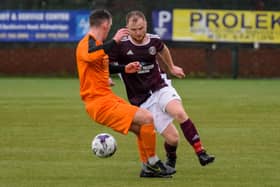 Action from Petershill's West of Scotland Cup tie with Kello Rovers (pic: Dave Taylor)