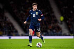 Hibs striker Kevin Nisbet, who scored his fourth goal of the season against Rangers at Ibrox, is in the Scotland squad for the World Cup qualifiers against Israel and Faroe Islands. (Photo by Ross Parker / SNS Group)