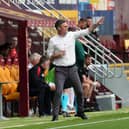 Graham Alexander watching his team suffer shock first leg defeat against Sligo (Pic by Ian McFadyen)