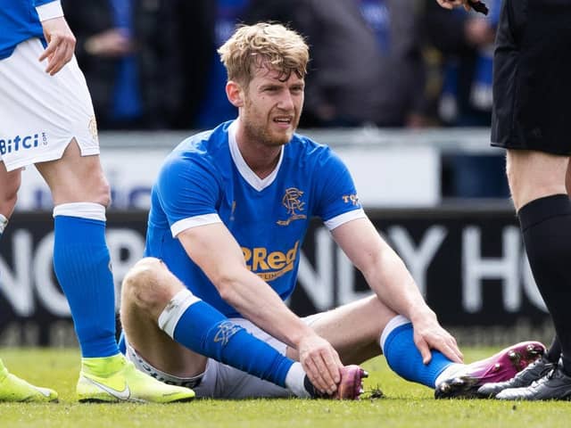 Rangers defender Filip Helander suffered a foot injury against St Mirren on Sunday that has ruled him out for the rest of the season. (Photo by Craig Williamson / SNS Group)
