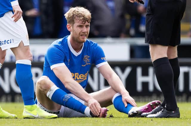 Rangers defender Filip Helander suffered a foot injury against St Mirren on Sunday that has ruled him out for the rest of the season. (Photo by Craig Williamson / SNS Group)