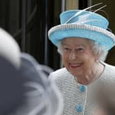 Queen Elizabeth II smiles during her visit to Lancaster Castle in Lancaster, after she arrived at the historic city by royal train. PRESS ASSOCIATION Photo. Picture date: Friday May 29, 2015. See PA story ROYAL Lancaster. Photo credit should read: Andrew Yates/PA Wire