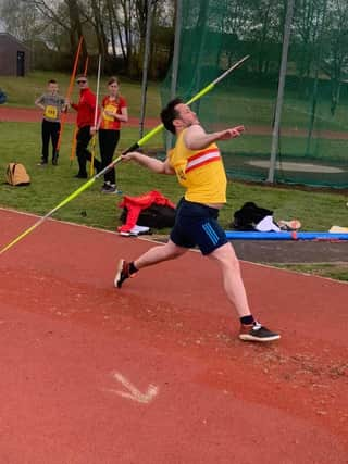 Thomas Lafferty in javelin action