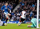 Rangers' John Lundstram scores to make it 2-1 and set the home team on their way to a 4-1 thumping of Aberdeen that has given him hope of achieving the seemingly-fanciful against Ajax. (Photo by Alan Harvey / SNS Group)