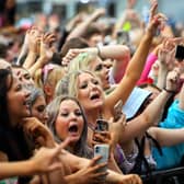 The excited crowd on the first day of the festival.