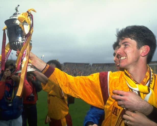 Jamie's dad Chris McCart celebrates winning the 1991 Scottish Cup (Pic by Getty Images)