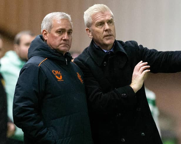 Rangers Women assistant coach Craig McPherson (left) with manager Malky Thomson. (Photo by Ewan Bootman / SNS Group)