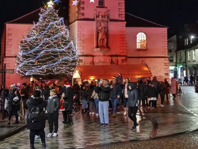The Christmas tree at St Nicholas Church was much admired by locasl. (Pics: Discover Lanark)