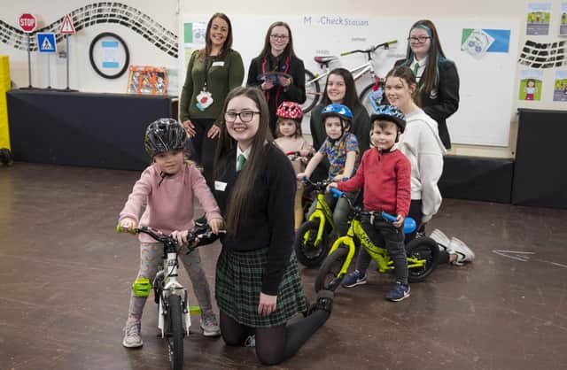 Pupils and pre-school children enjoying a wheely good time at the Jigsaw Family Learning Centre