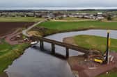Work has started on the £7.4 million replacement bridge, some five years after it was closed amid safety concerns.