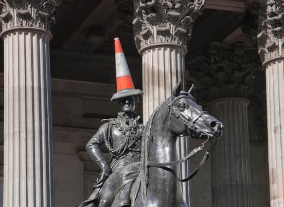 The Duke of Wellington with the cone on top of his head is one of many Glasgow’s figures you could dress up as this Halloween.  