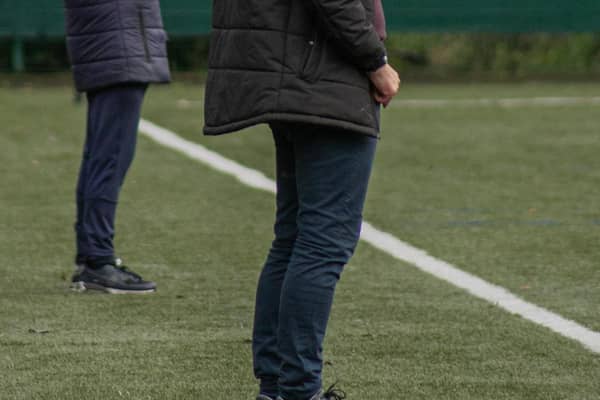 Caledonian Braves manager Ricky Waddell on the touchline