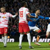 John Lundstram runs off to celebrate after scoring the goal that took Rangers to the Europa League final. (Photo by Craig Williamson / SNS Group)