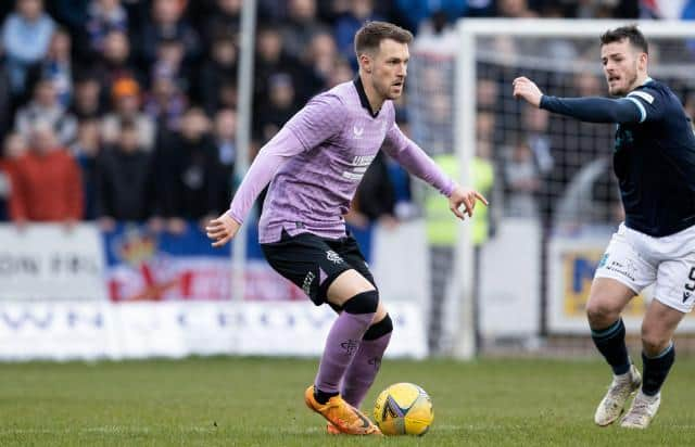 Aaron Ramsey in action for Rangers during their 3-0 Scottish Cup quarter-final win over Dundee at Dens Park. (Photo by Alan Harvey / SNS Group)