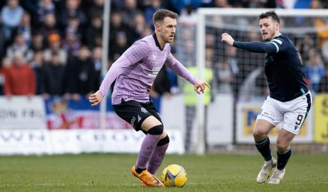 Aaron Ramsey in action for Rangers during their 3-0 Scottish Cup quarter-final win over Dundee at Dens Park. (Photo by Alan Harvey / SNS Group)