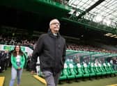 Celtic legend Frank McGarvey with daughter Jennifer before the match.