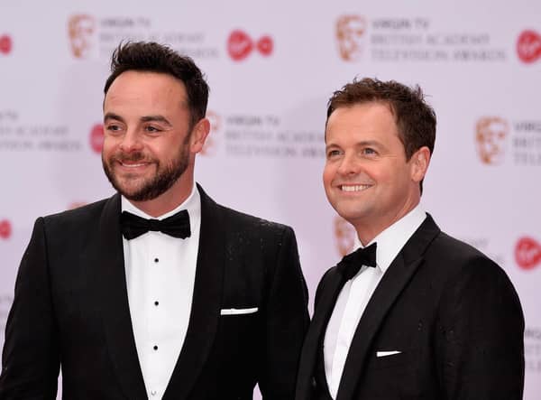 Television personalities Ant McPartlin, left, and Declan Donnelly.