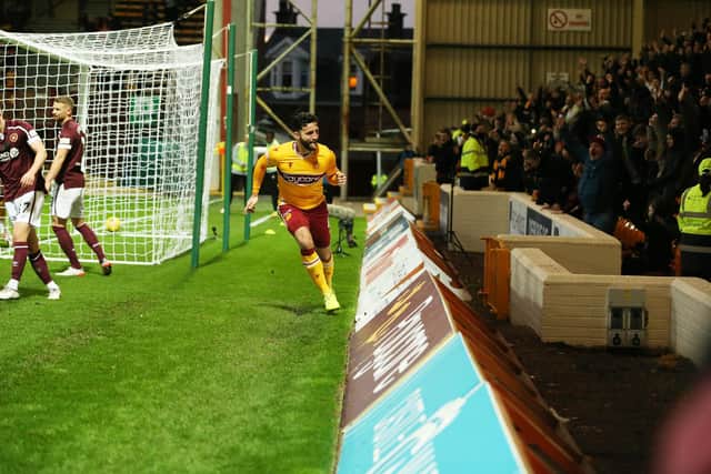 Ricki Lamie was the late goal hero for Motherwell at Livingston (Library pics by Ian McFadyen)