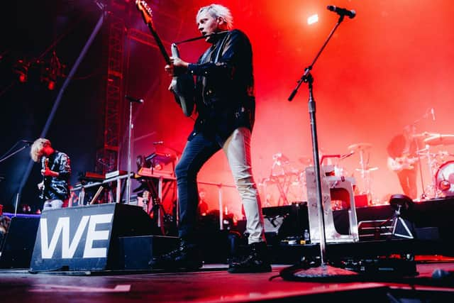 Win Butler of Arcade Fire performs onstage at the Mojave Tent during the 2022 Coachella Valley Music And Arts Festival on April 15, 2022 in Indio, California.