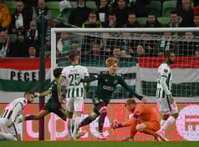 Kyogo Furuhashi opened the scoring for Celtic in Budapest.