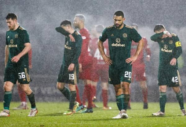 Dejection at full-time in Paisley for Celtic after dropping two points in the title race with a 0-0 draw against St Mirren. (Photo by Craig Williamson / SNS Group)