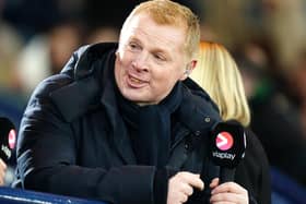 Neil Lennon on media duty in Scotland.