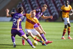Allan Campbell in action for Motherwell against Dundee United last season (Pic by Ian McFadyen)