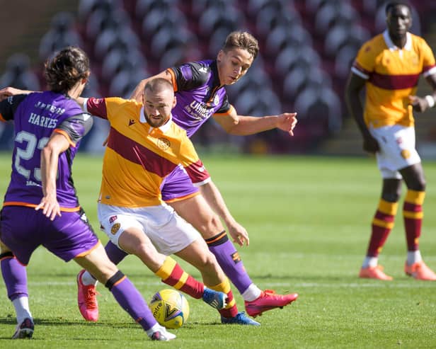 Allan Campbell in action for Motherwell against Dundee United last season (Pic by Ian McFadyen)
