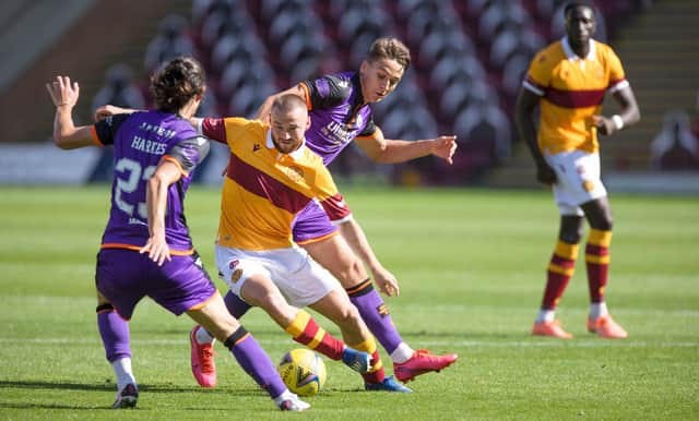 Allan Campbell in action for Motherwell against Dundee United last season (Pic by Ian McFadyen)
