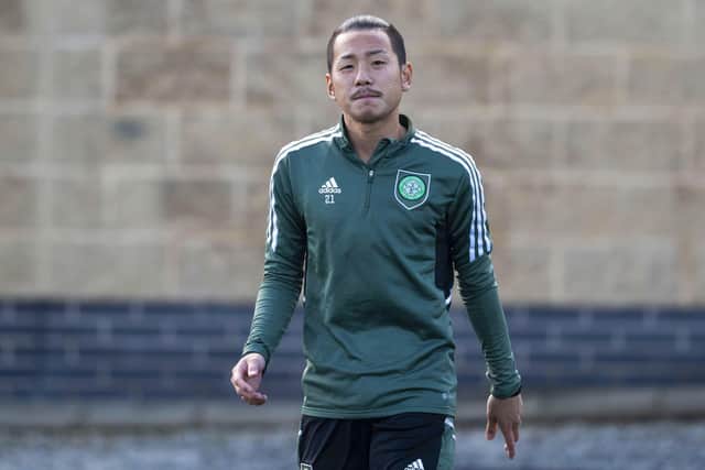 Yosuke Ideguchi has yet to make an impact at Celtic since joining. (Photo by Craig Foy / SNS Group)