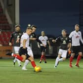 Action from a previous Clyde v East Fife game