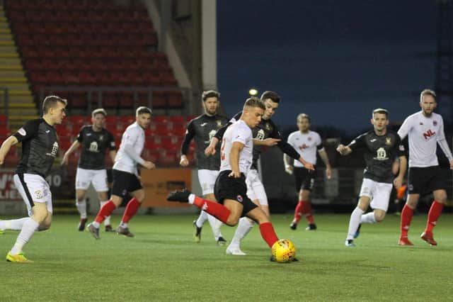 Action from a previous Clyde v East Fife game