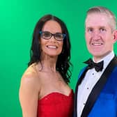 Clare Cannon is pictured with her dancing partner Marcus Littlejohn