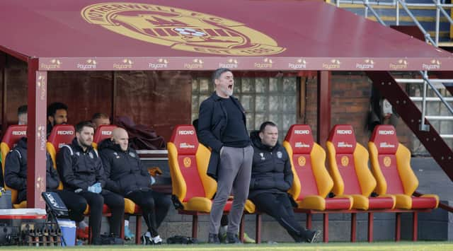 Graham Alexander hasn't led Motherwell to a league win in 2022 (Pic by Ian McFadyen)