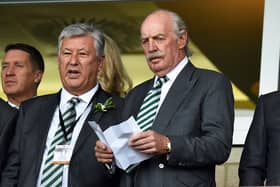 Brendan Rodgers has been in America this week with Dermot Desmond (R)
