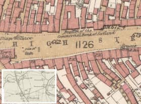 The 25 inch to the mile map of Lanark has some wonderful details for historians, as does Thankerton's map (inset). With thanks to the National Library of Scotland for
permission to print them.