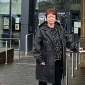 SNP MSP Rona Mackay outside the vaccination centre in Kirkintilloch.