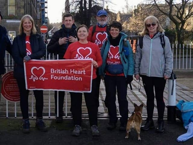 Lorna Thomson and Martin Hood will complete the John Muir Way on May 28 to raise funds for the British Heart Foundation in memory or their dad, James Hood