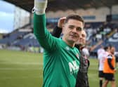 David Mitchell celebrates after Clyde's win at Falkirk in 2019 (pic: Craig Black Photography)