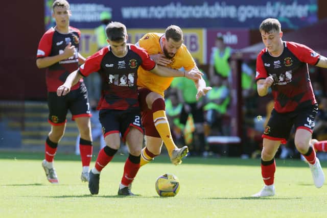 Motherwell and Annan vying for possession at the weekend