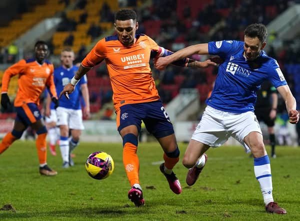 James Tavernier and his Rangers team-mates were unimpressed with the pitch at McDiarmid Park.