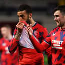 Rangers Connor Goldson and John Souttar look frustrated during the 0-0 draw with Dundee. (Photo by Ross MacDonald / SNS Group)