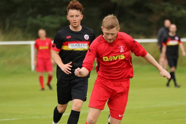 Conor McDonald (right), put Forth ahead from the spot (Pic by Billy Quigley)