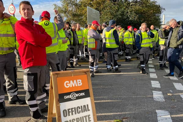 GMB staff on strike in another dispute.