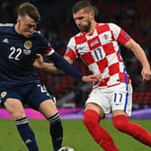 Nathan Patterson, in action for Scotland against Croatia, is a former international team-mate of new Clyde signing Kieran McGrath.  (Photo by PAUL ELLIS/POOL/AFP via Getty Images)