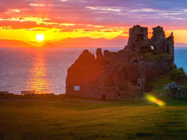 Dunure Castle is a short drive away from Glasgow 