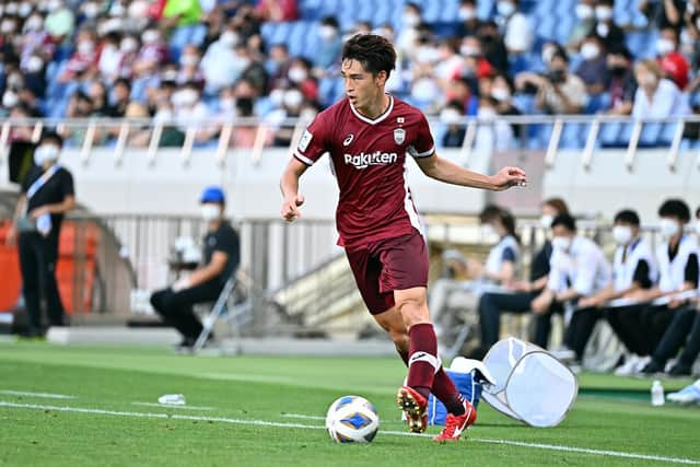 Yuki Kobayashi, pictured in action for Vissel Kobe, has signed for Celtic. (Photo by Kenta Harada/Getty Images)