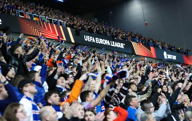 Rangers are two games away from the Europa League final.  (Photo by Craig Williamson / SNS Group)
