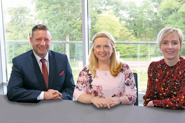 Chief executive Vivien Currie (centre) with Ashley Moon and Fiona Murdoch