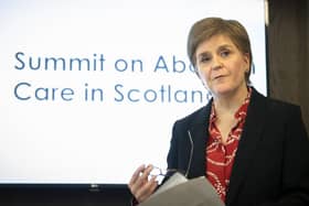 First Minister Nicola Sturgeon speaks during a summit on abortion care in Edinburgh (Photo: Lesley Martin/PA Wire).